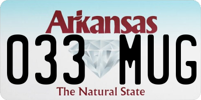 AR license plate 033MUG