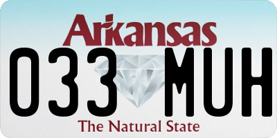 AR license plate 033MUH