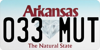 AR license plate 033MUT