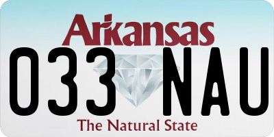 AR license plate 033NAU