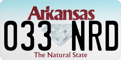 AR license plate 033NRD