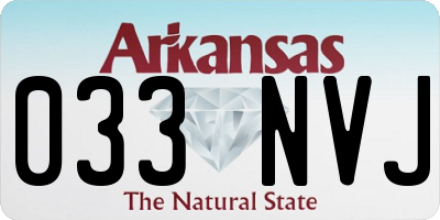AR license plate 033NVJ