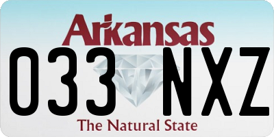 AR license plate 033NXZ
