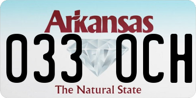 AR license plate 033OCH
