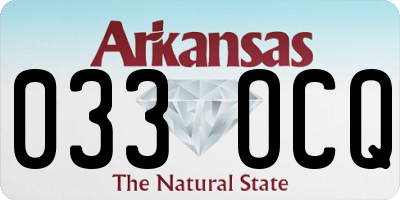AR license plate 033OCQ
