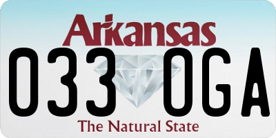 AR license plate 033OGA