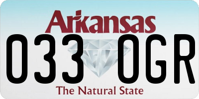AR license plate 033OGR