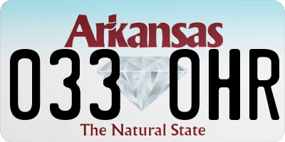 AR license plate 033OHR