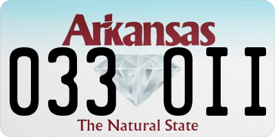 AR license plate 033OII