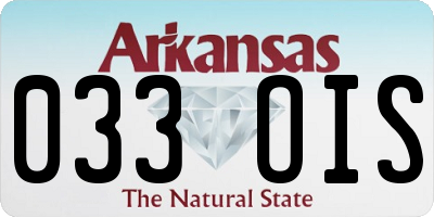 AR license plate 033OIS