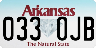 AR license plate 033OJB