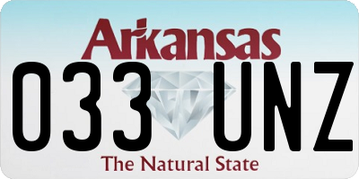 AR license plate 033UNZ