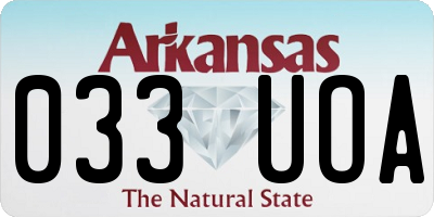 AR license plate 033UOA
