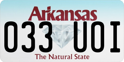 AR license plate 033UOI