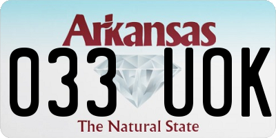 AR license plate 033UOK