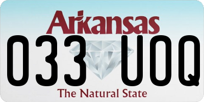 AR license plate 033UOQ