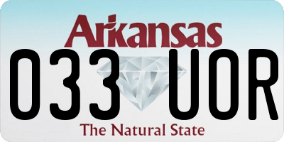 AR license plate 033UOR