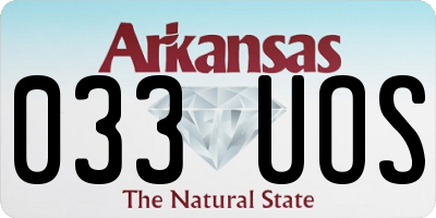 AR license plate 033UOS