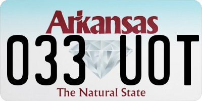 AR license plate 033UOT