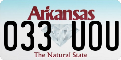 AR license plate 033UOU