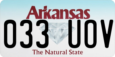 AR license plate 033UOV