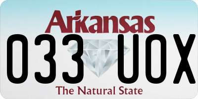 AR license plate 033UOX