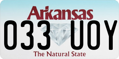 AR license plate 033UOY