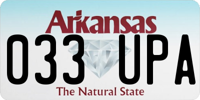 AR license plate 033UPA