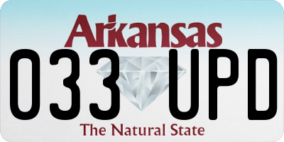 AR license plate 033UPD