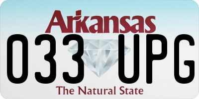 AR license plate 033UPG