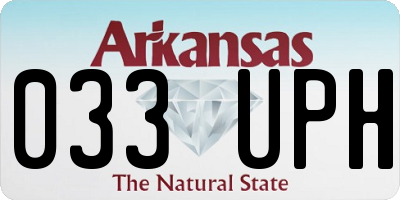 AR license plate 033UPH