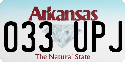 AR license plate 033UPJ