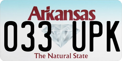 AR license plate 033UPK