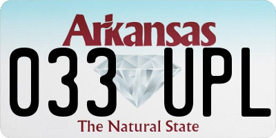 AR license plate 033UPL