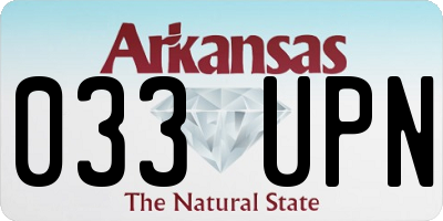 AR license plate 033UPN