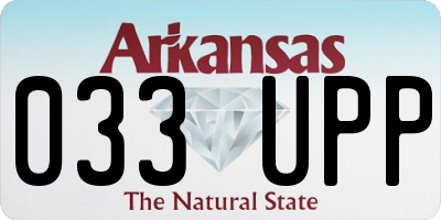 AR license plate 033UPP