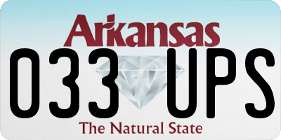 AR license plate 033UPS