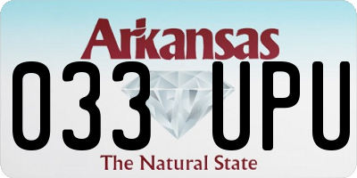 AR license plate 033UPU