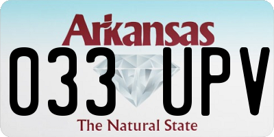 AR license plate 033UPV