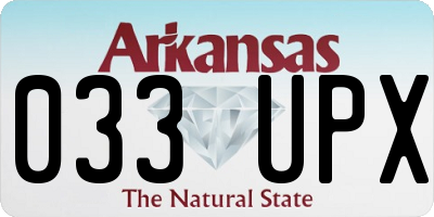AR license plate 033UPX