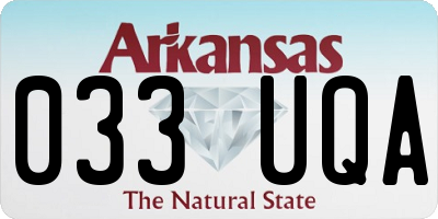 AR license plate 033UQA
