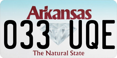 AR license plate 033UQE