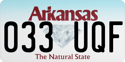 AR license plate 033UQF