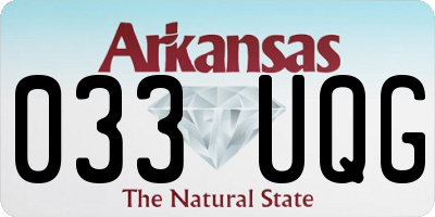AR license plate 033UQG
