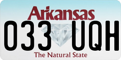AR license plate 033UQH