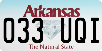 AR license plate 033UQI