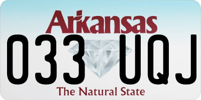 AR license plate 033UQJ