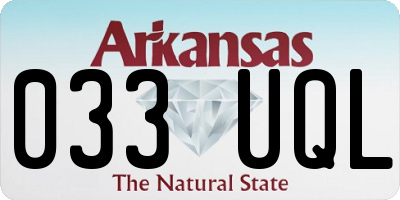 AR license plate 033UQL