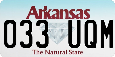 AR license plate 033UQM