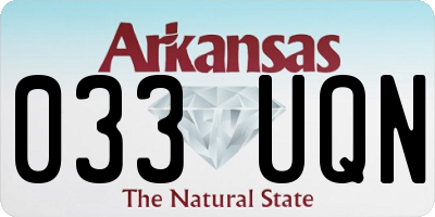 AR license plate 033UQN